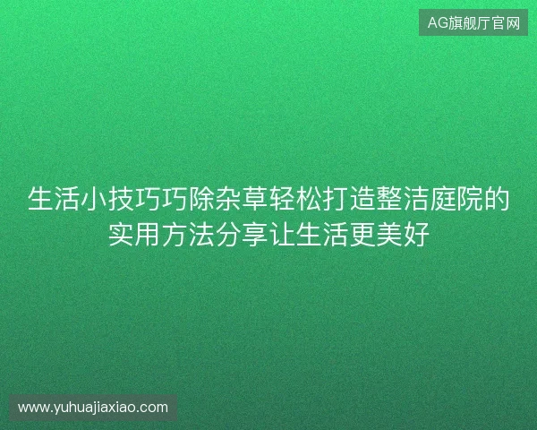 生活小技巧巧除杂草轻松打造整洁庭院的实用方法分享让生活更美好